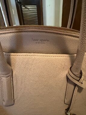kate spade Pebbled Leather Tote in Blush Pink